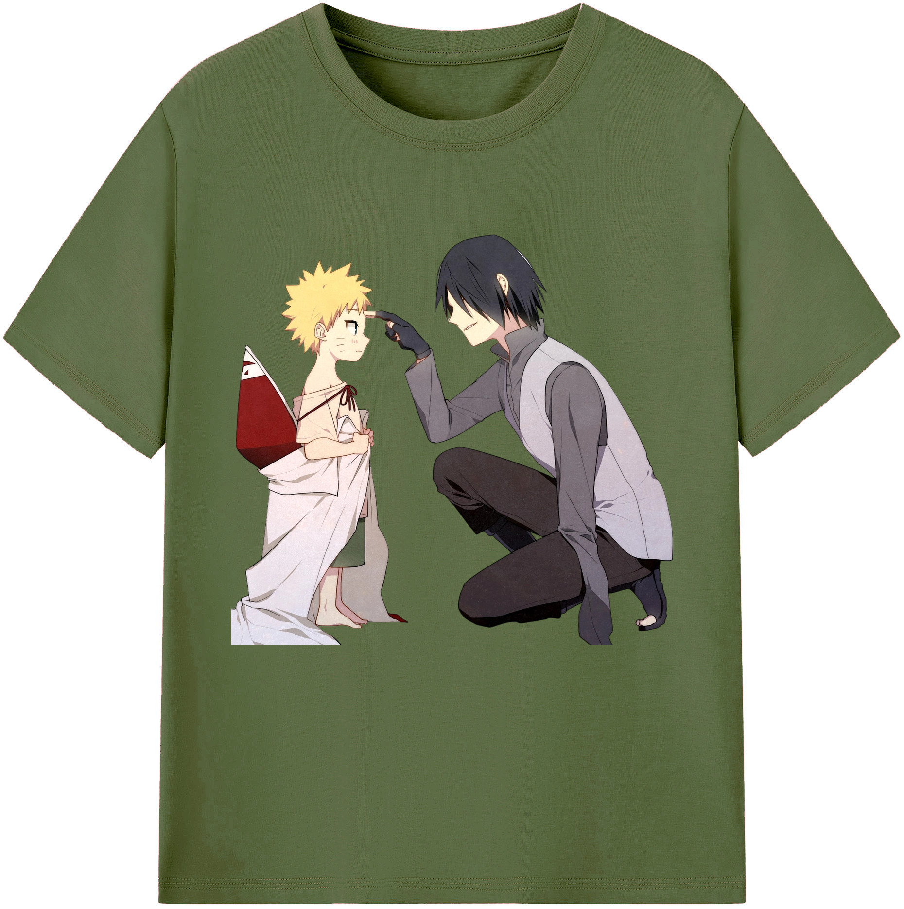（画像用） NARUTO -ナルト- うちは サスケ Uchiha Sasuke 綿100％半袖Tシャツ（フロントプリント）